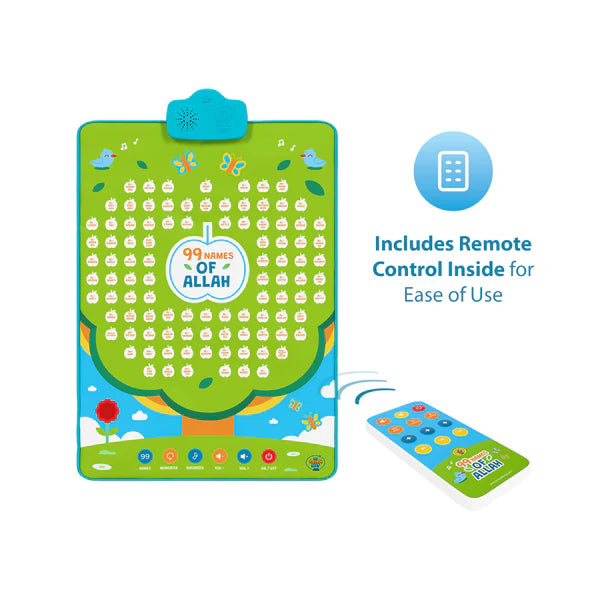 99 Names of Allah Interactive Islamic Wall Art – Learn all 99 Names of Allah | Ramadan & Eid Gift