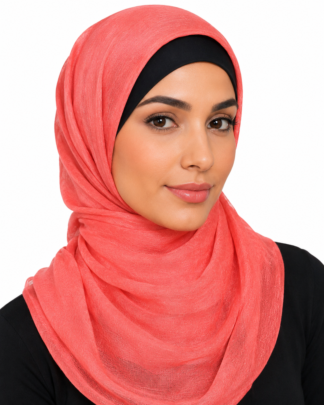 Coral Shawl Fringe Hijab