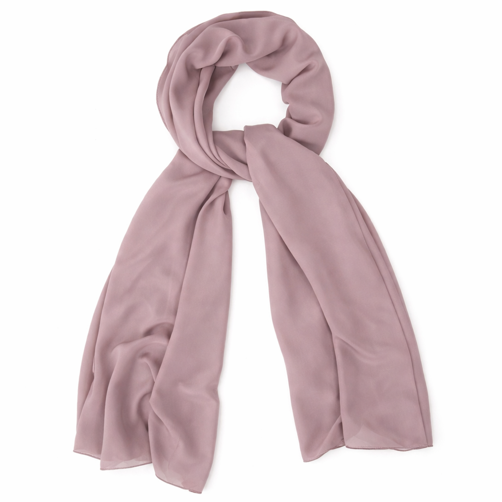 Plain Divinity Chiffon Hijab - Dusty Purple