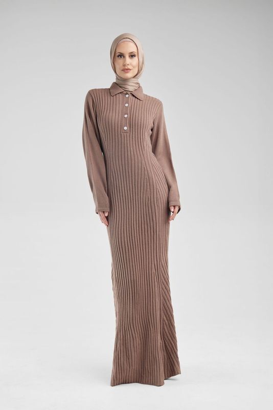 Knitted Polo Dress - Hijab House - Divinity Collection