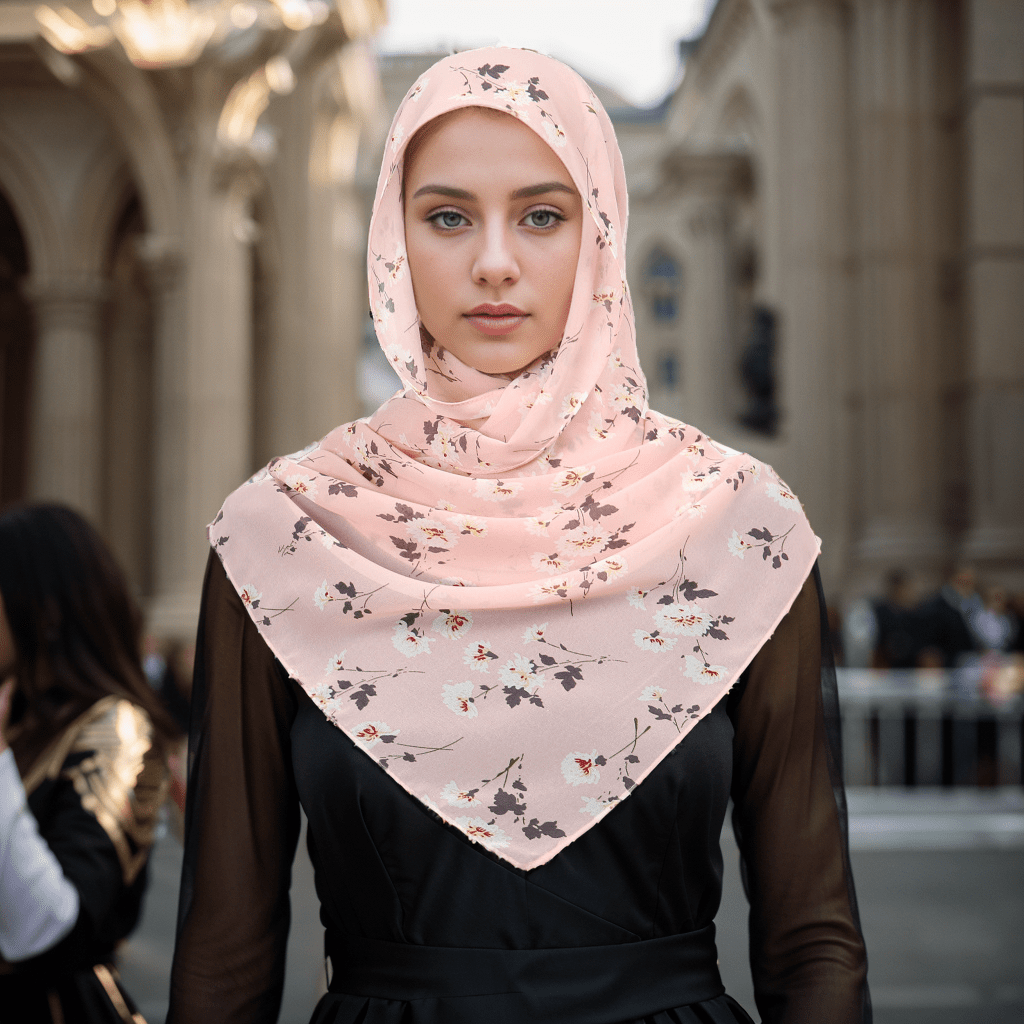 Tranquil Floral Hijab - Divinity Collection