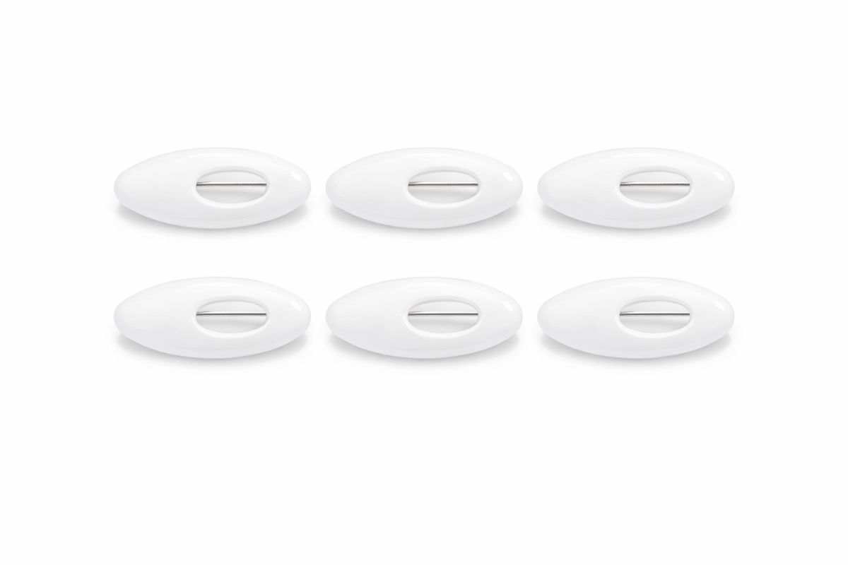 White Japanese Hijab Safety Pins 6 Pieces - Divinity Collection