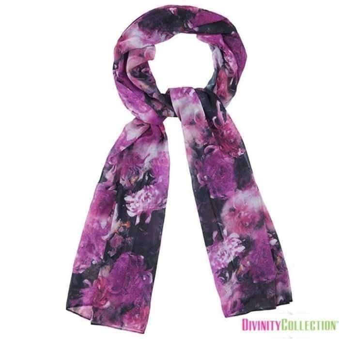 Black and Purple Abstract Hijab - Divinity Collection