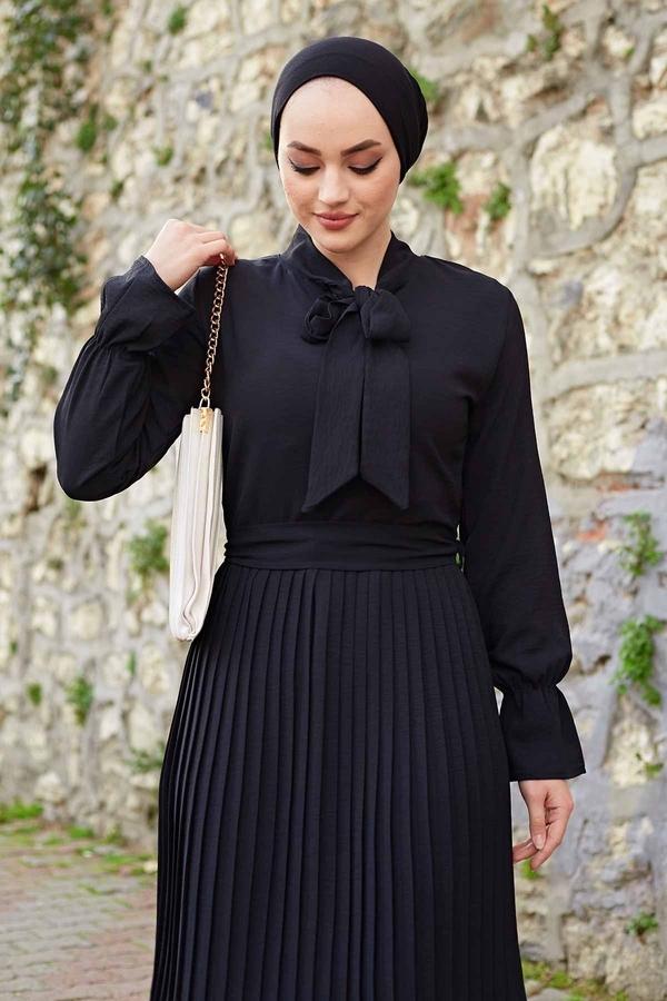 Black Pleated Maxi Dress - Divinity Collection
