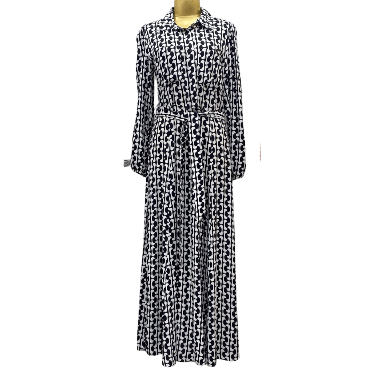Black & White Geometric Dress - Divinity Collection