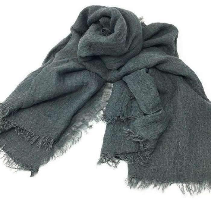 Charcoal Crinkle Hijab - Divinity Collection