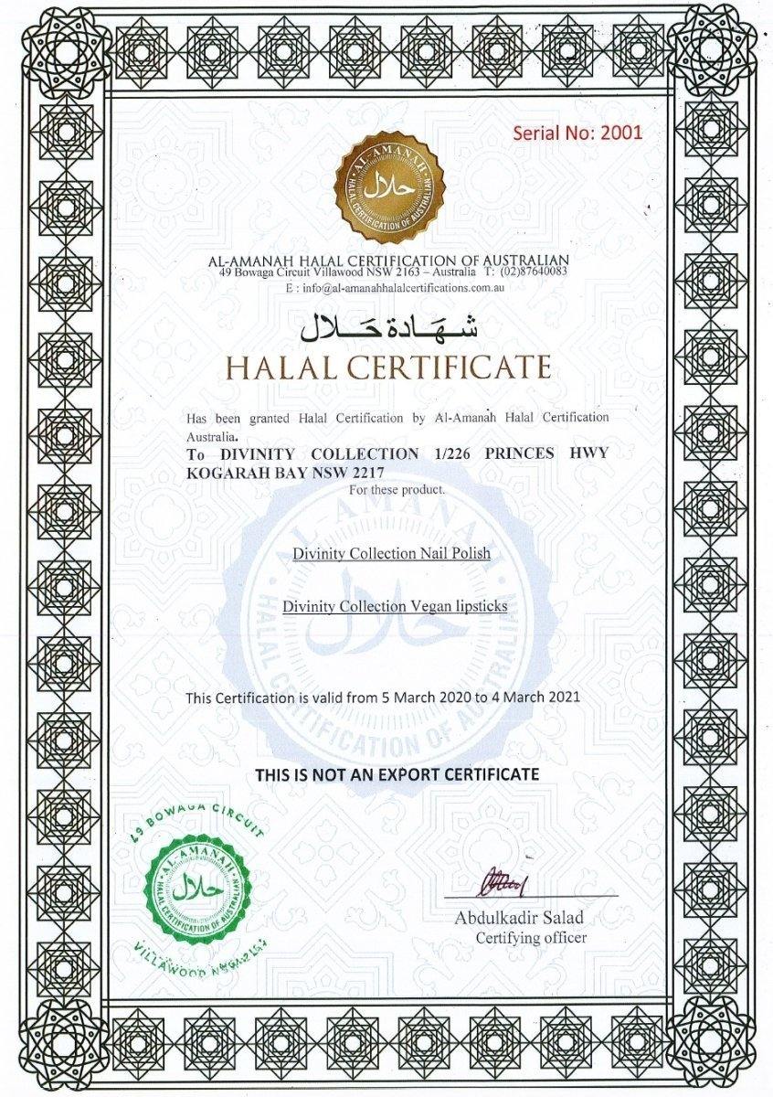 Divinity Collection Permeable Halal Nail Polish - Scarlet - Divinity Collection