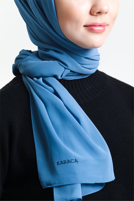 Karaca Crepe Lux Chiffon Hijab - Indigo - Divinity Collection