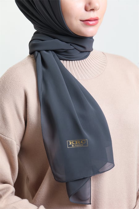 Karaca Crepe Lux Chiffon Hijab - Smoke - Divinity Collection