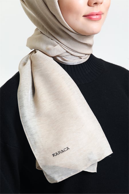 Karaca Shimmer Glitter Shawl - Beige - Divinity Collection
