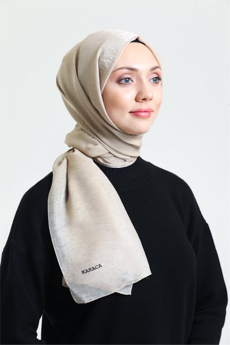 Karaca Shimmer Glitter Shawl - Beige - Divinity Collection