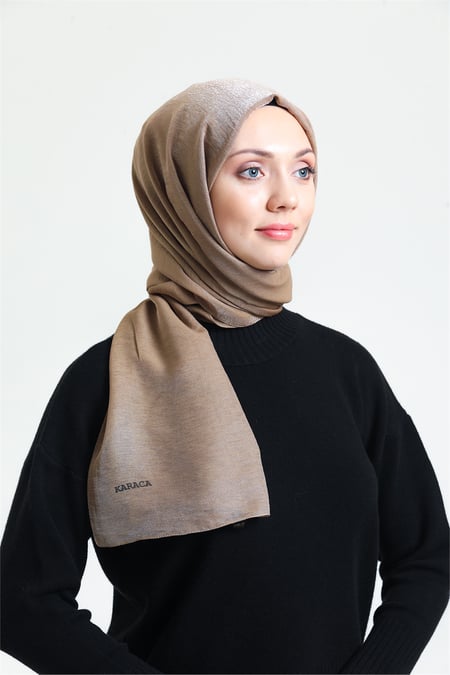 Karaca Shimmer Glitter Shawl - Light Brown - Divinity Collection