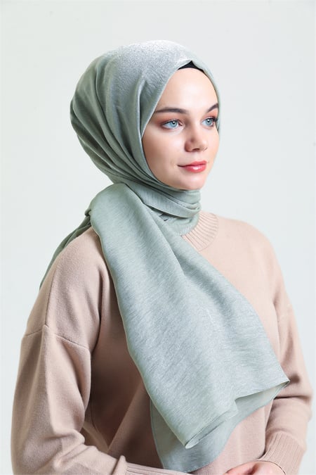 Karaca Shimmer Glitter Shawl - Mint Green - Divinity Collection