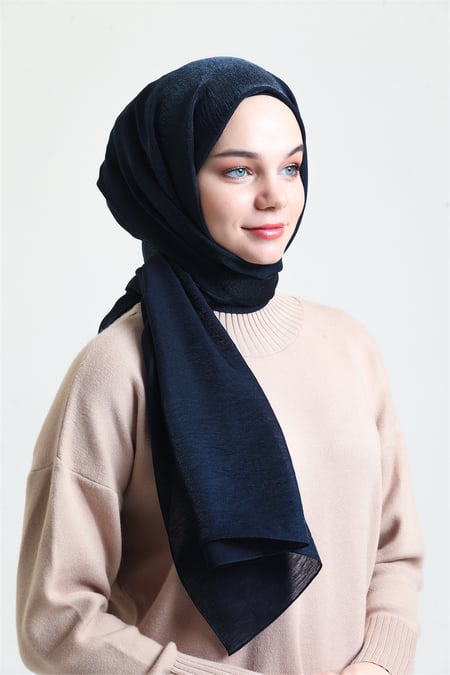 Karaca Shimmer Glitter Shawl - Navy - Divinity Collection