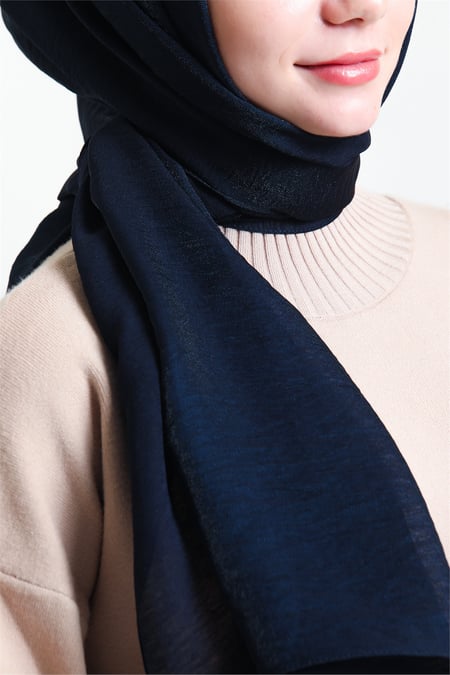 Karaca Shimmer Glitter Shawl - Navy - Divinity Collection
