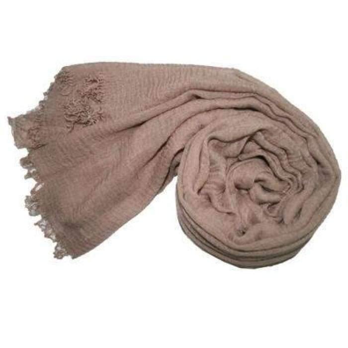 Mocha Crinkle Hijab - Divinity Collection