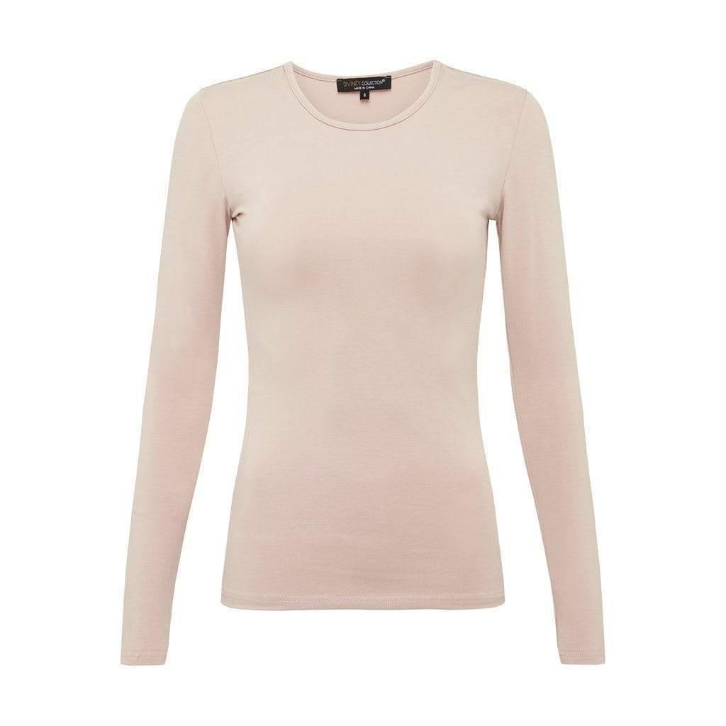 Nude Long Sleeve Cotton Top - Divinity Collection