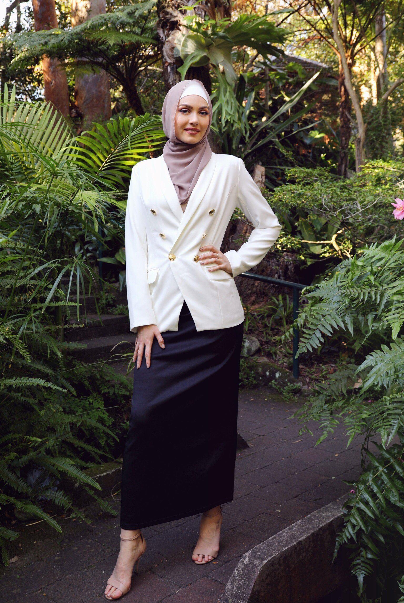 Off White Blazer with Gold Buttons - Divinity Collection