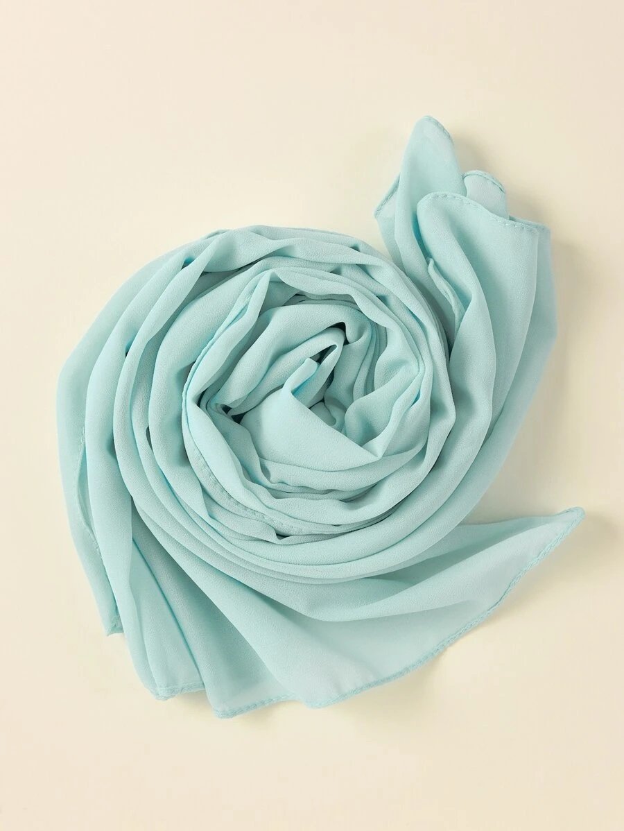 Plain Chiffon Aqua Hijab - Divinity Collection