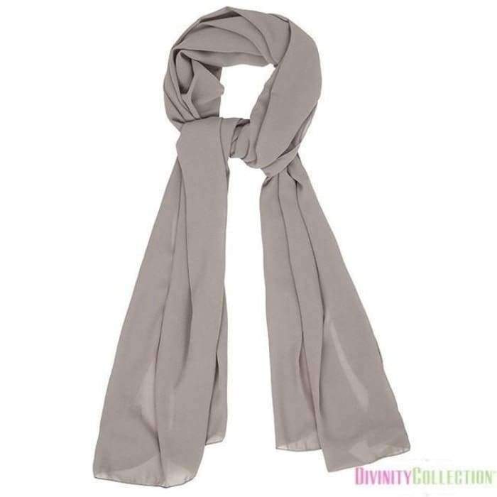 Plain Chiffon Charcoal Hijab - Divinity Collection