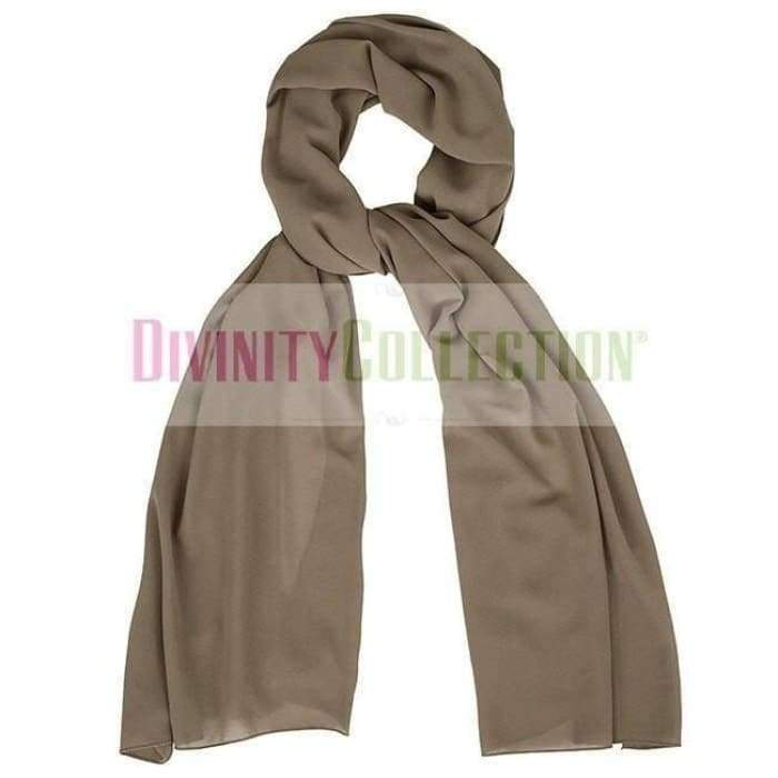 Plain Chiffon Khaki Hijab - Divinity Collection