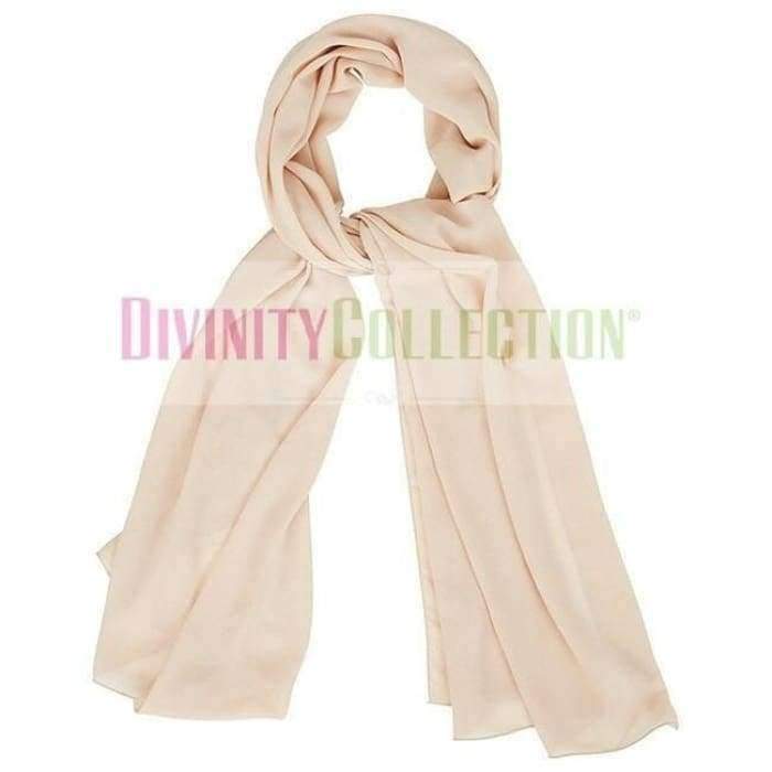 Plain Chiffon Light Beige Hijab - Divinity Collection