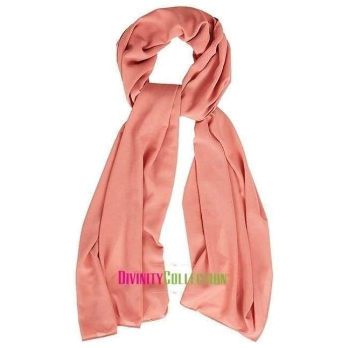 Plain Chiffon Salmon Hijab - Divinity Collection