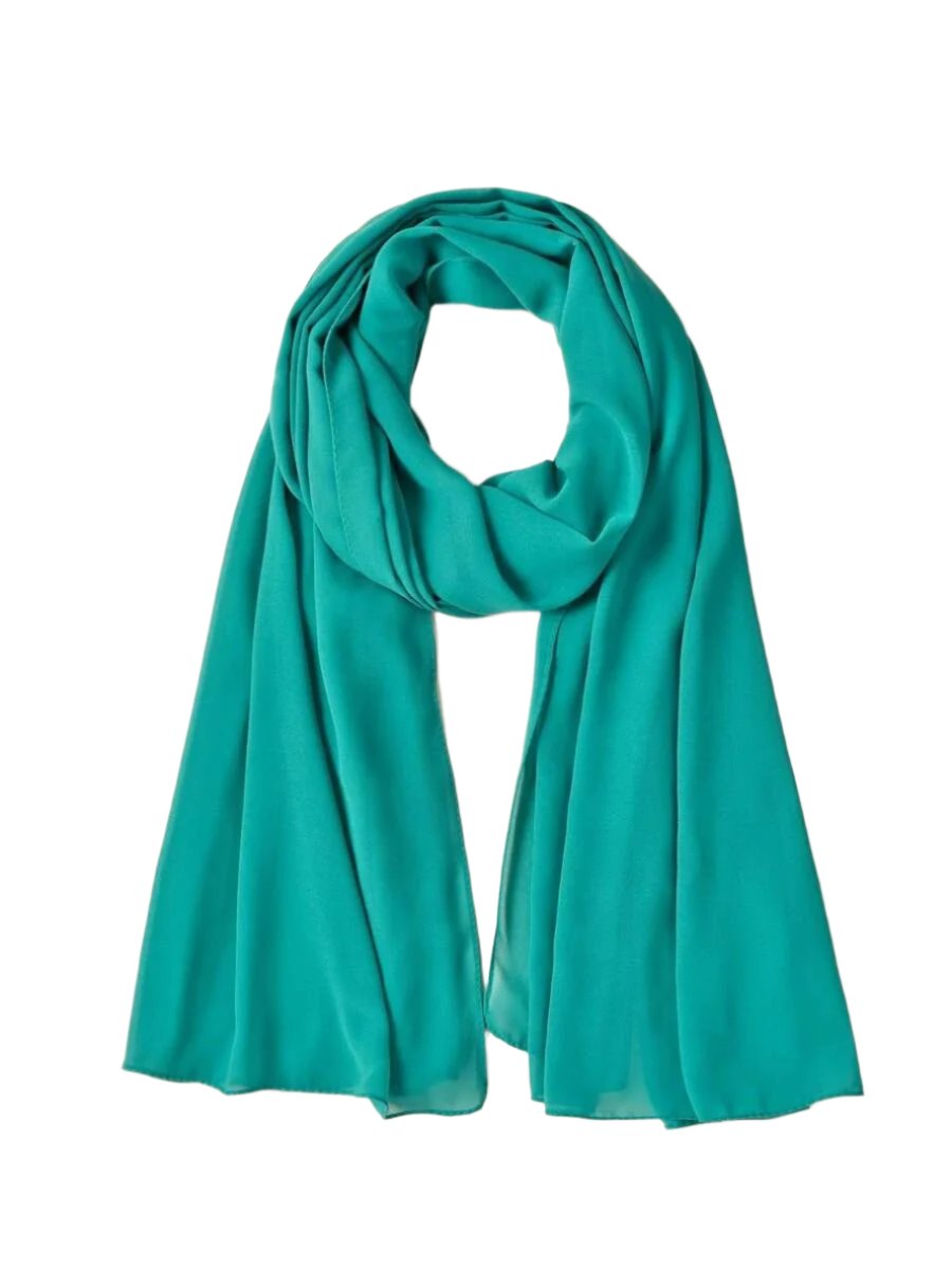 Plain Chiffon Turquoise Hijab - Divinity Collection