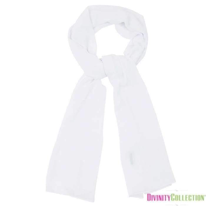 Plain Chiffon White Hijab - Divinity Collection