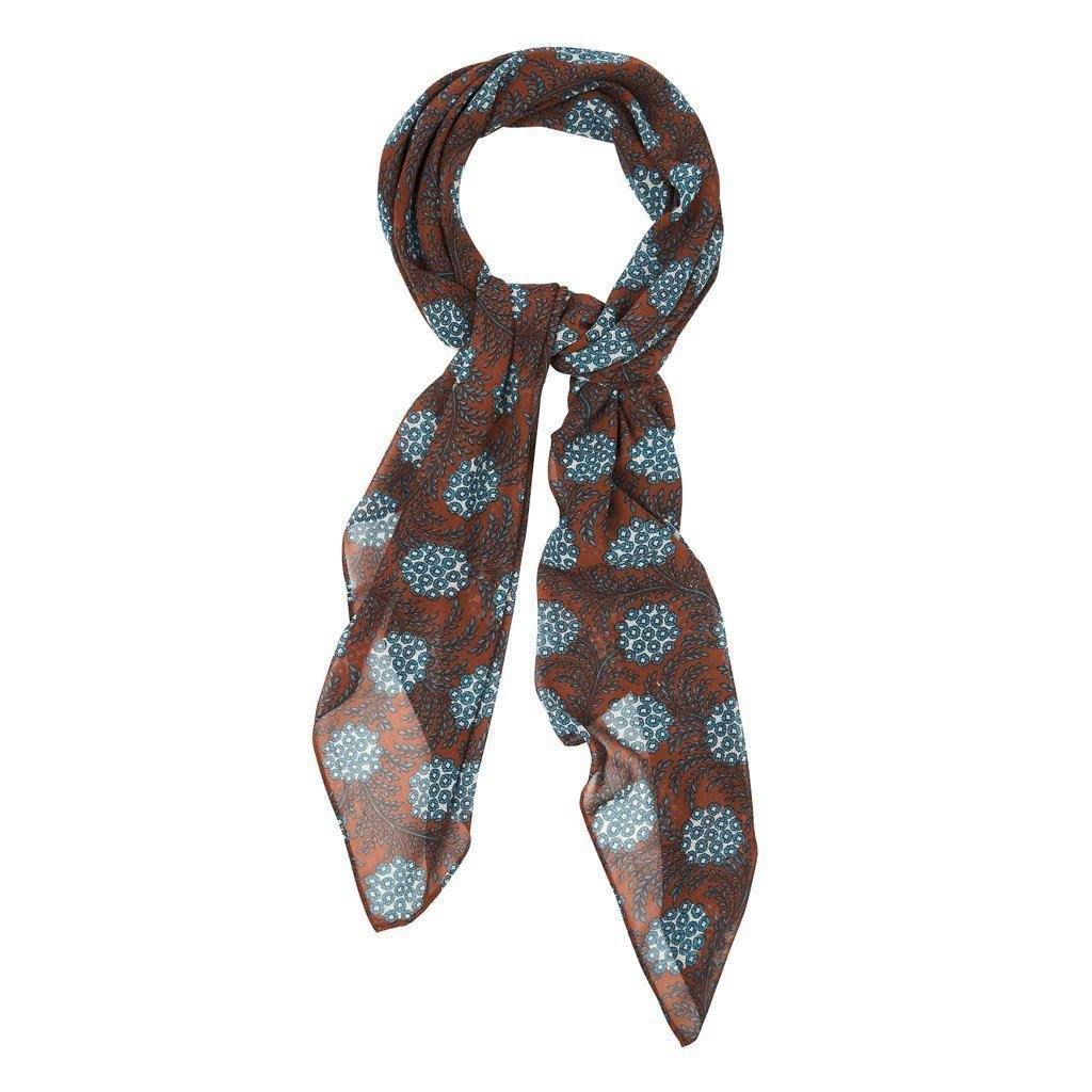 Tan and Turquoise Fern Hijab - Divinity Collection