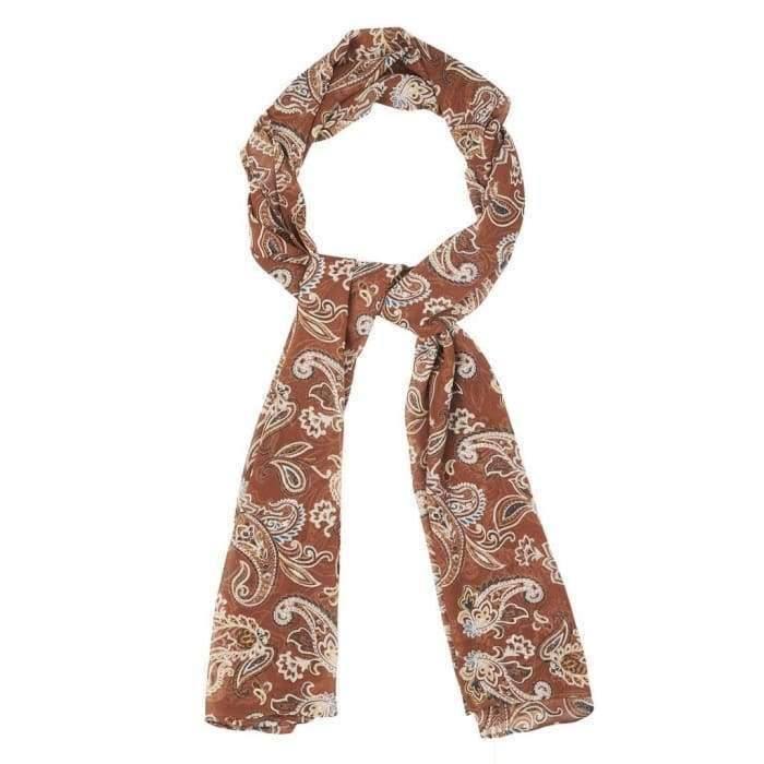 Tan Brown Paisley Hijab - Divinity Collection