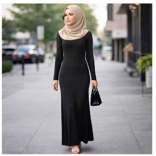 Body Dress Maxi Modal Jersey | Black