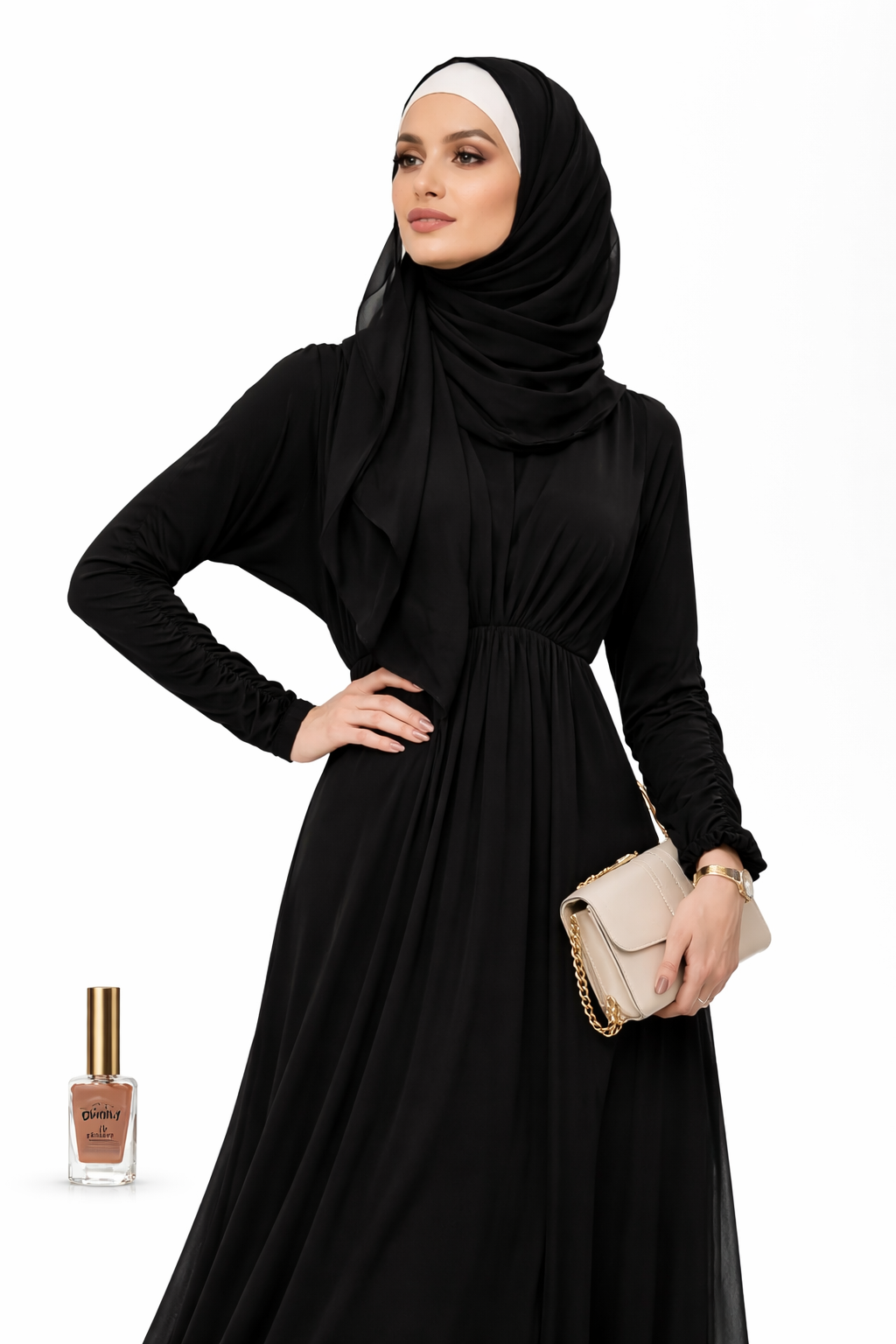 The Black Ruched Luxe Set