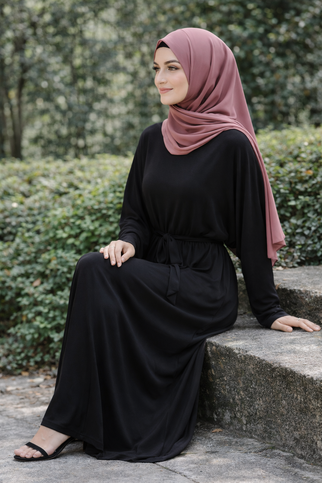 The Essential Batwing Maxi Dress – Black
