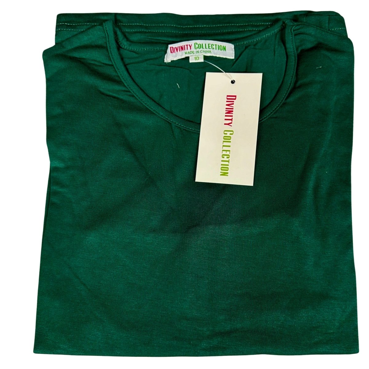 Dark Green Long Sleeve Cotton Body Top - Divinity Collection