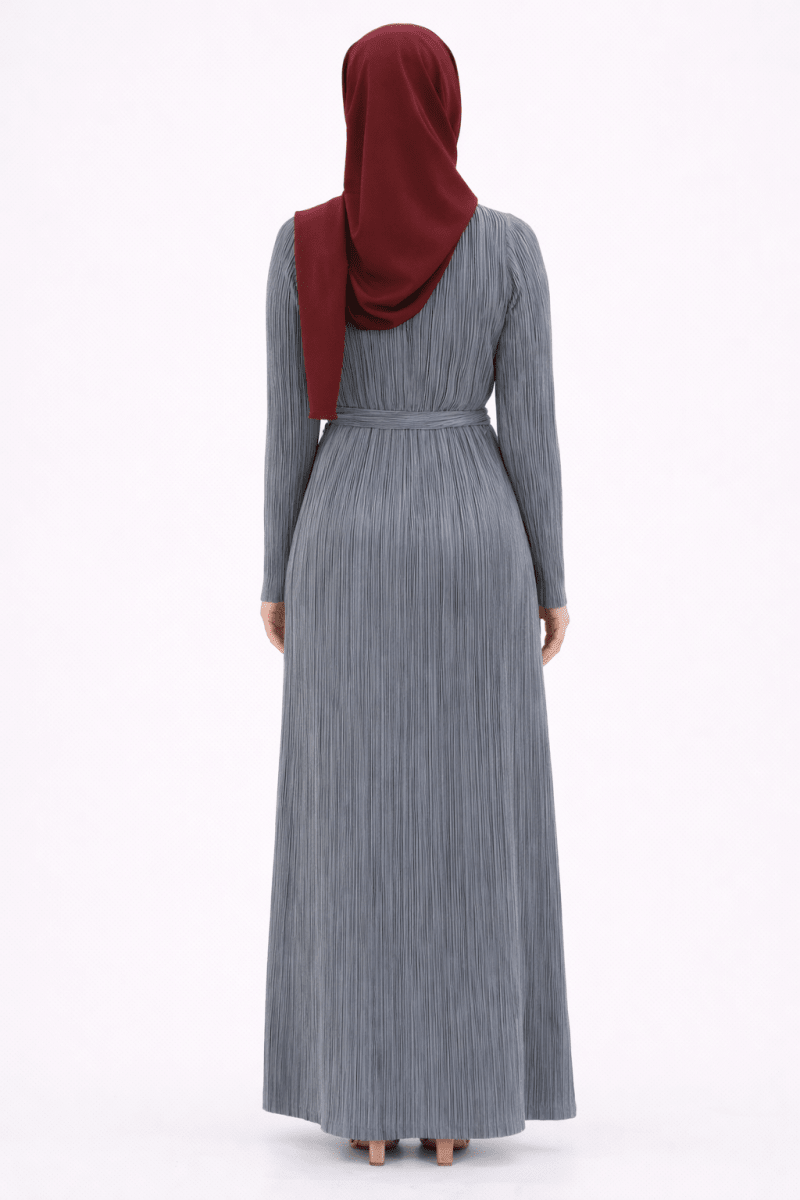Luna Pleated Wrap Maxi – Silver Mist - Divinity Collection