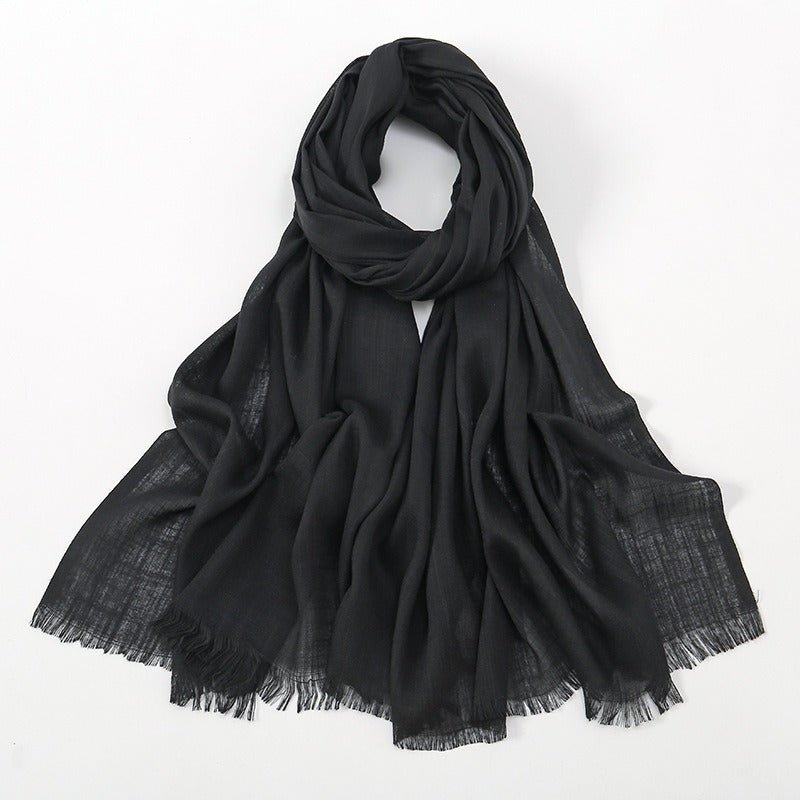 Premium Bamboo Cotton Hijab - Black exclusive at Divinity Collection