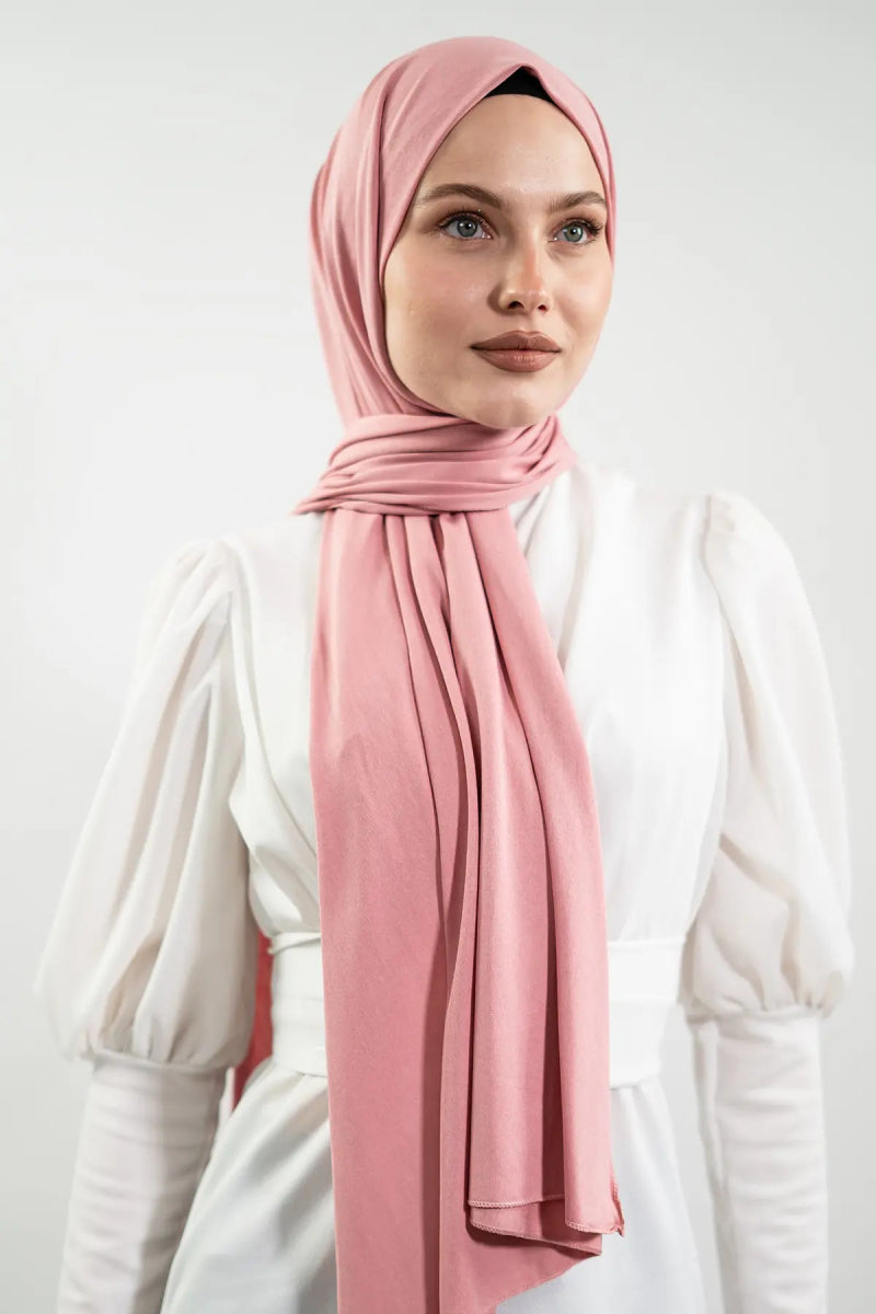 Premium Cotton Jersey Hijab - Pink - Divinity Collection