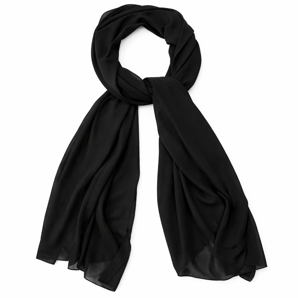 Premium Divinity Chiffon Hijab - Black - Divinity Collection