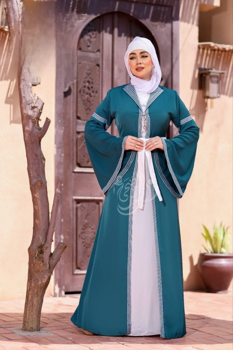 Royal Abaya - Turquoise - Divinity Collection