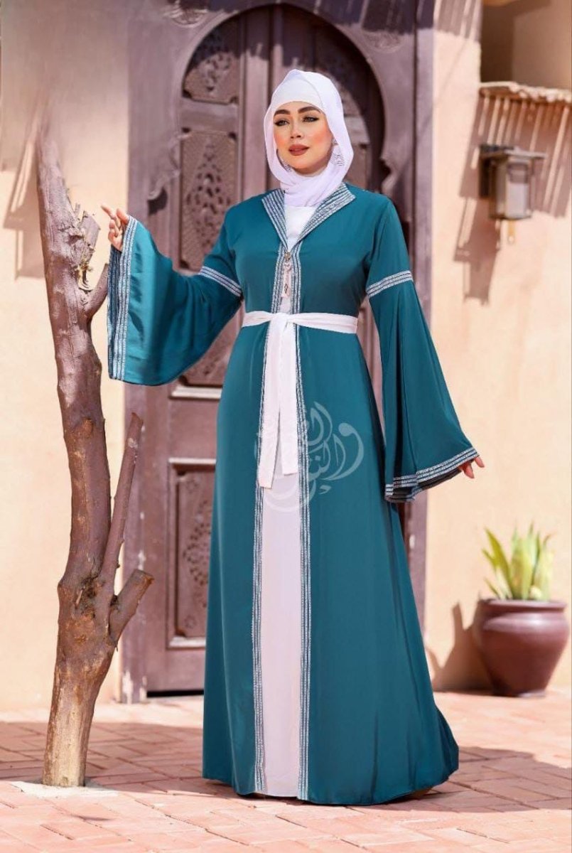 Royal Abaya - Turquoise - Divinity Collection